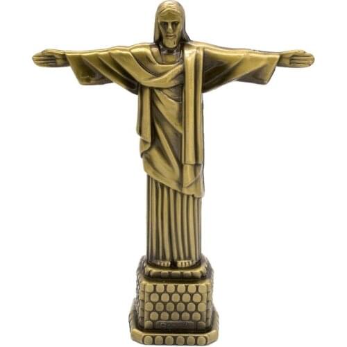 Statue of Jesus Figurine Art Christian Statue Model for Home Decoration-Antique Brass