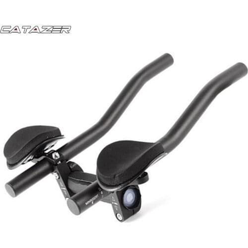 Bicycle Aluminum Rest TT Handlebar Aero Bar for Triathlon Time Cycling Bike Rest Handlebar for Bicycle Bike Long Distance Riding