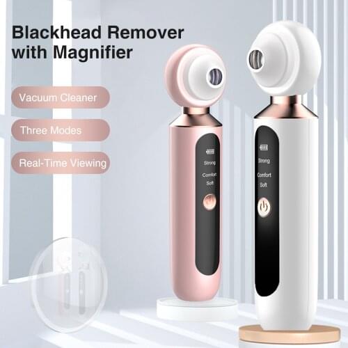 Visual Blackhead Remover Vacuum Pore Cleaner Acne Remover Electric Heating Nose Face Deep Cleansing WIFI Microscope Camera