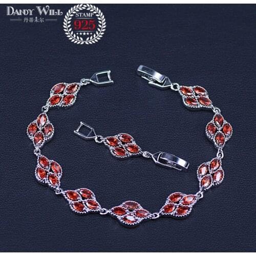 Jewelry Lovely Square Shape Sweet Red Crystal Fashion Women Bracelets Bangles With Dazzling CZ Stones