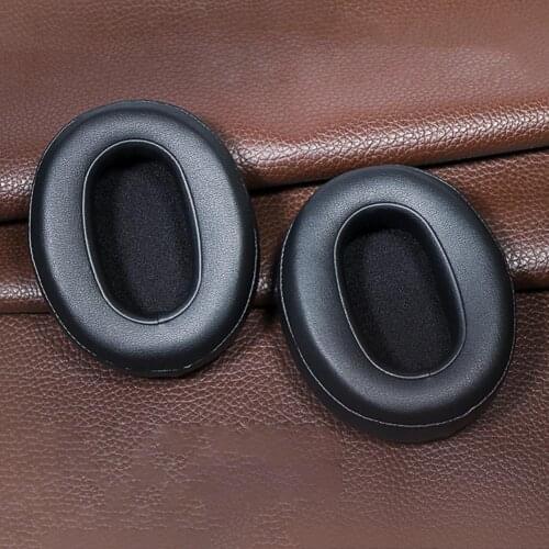1 Pair Ear Pads Elastic Protein Faux Leather Dustproof Headphone Earmuff for Sony WH-XB900N