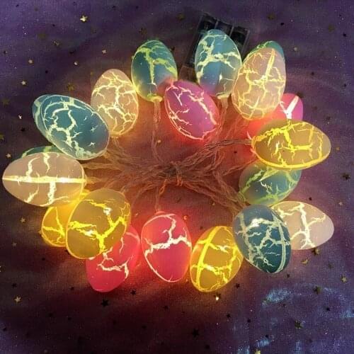 10 20 30 LED Easter Decorations Eggs Lights Battery Operated Colorful Decorative Lights String for Party Home Tree Decor