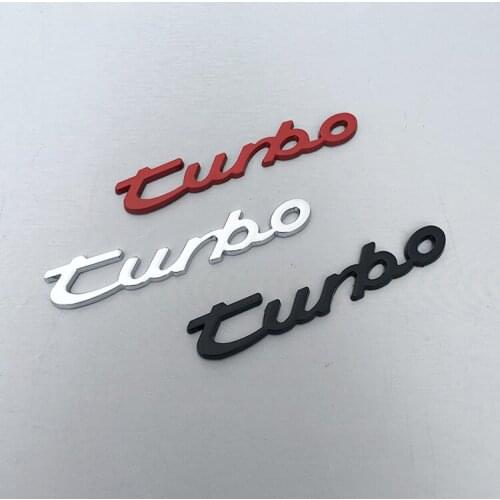 1 Pcs 3D Emblem TURBO METAL Rear Trunk Car Badge Car Stickers For BMW Ford VW skoda Peugeot lada Renault Hyundai Car Styling