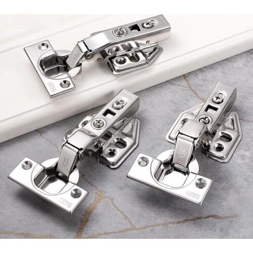 4PCS SUS304 Stainless Steel Hinges,Kitchen Soft Close Door Hinge,Furniture Shock Absorber, Wooden Furniture Hinge Door Hardware