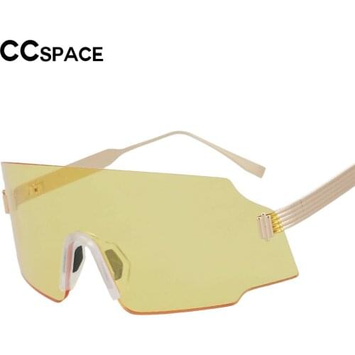 53158 Oversized One Lens Cycling Goggle Vintage Metal Legs Men Women\s Sunglasses UV400
