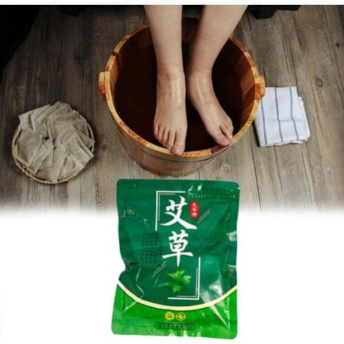 6g x 30 Bags Wormwood Angelica Foot Bath Bag Dispel Coldness Soothing Washing Herbal Moxa Leaves Feet Health Care Powder