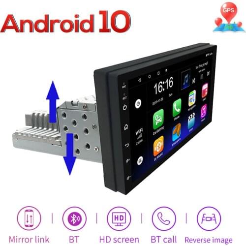 7 Inch Single 1 din Android 10.0 Car Radio Audio Stereo Multimedia Player 2GB+32GB HD Screen GPS Navigation WIFI Bluetooth