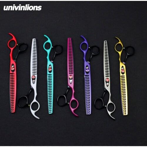8" Professional Pet Dog Scissors Shark Thinning Cutting Shears Fish bone Dogs Cats Grooming Scissors Hair Trimming Tools Tesoura