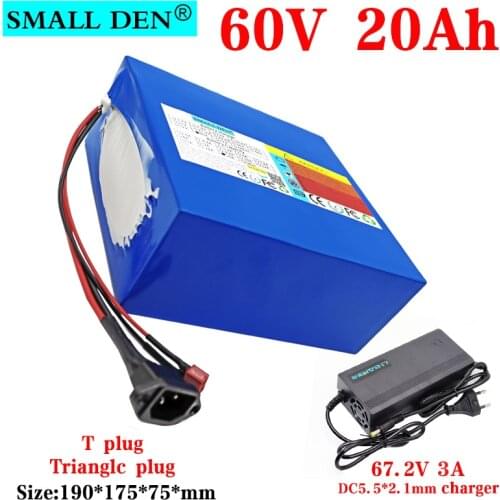60V 20Ah 21700 Lithium Battery pack 16S4P 1000-2500W High power 67.2v Electric bicycle Scooter Motorcycle ebike cells+3A Charger
