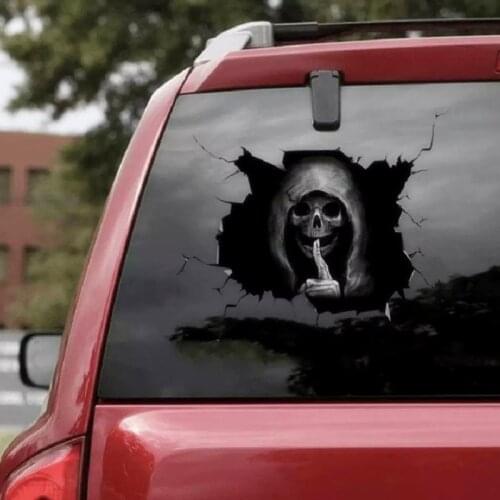 Car Bodywork 3D Stickers Halloween Funny Horror Skull Style Wall Window Sticker Auto Motorcycle Exterior Decoration Accessories