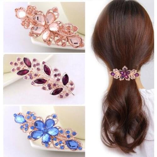 Free Ship 10 Different Designs 9*3cm Hairpin Hair Accessories Hair Clips Pearl Rhinestone Crystal High Quality Girl friend Gift