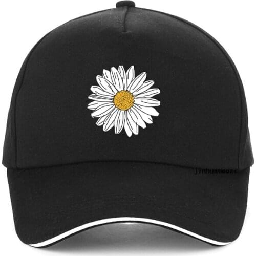 KPOP G-Dragon Print Daisy Baseball Cap Visor Peaceminusone Men women Summer adjustable hip hop snapback hats