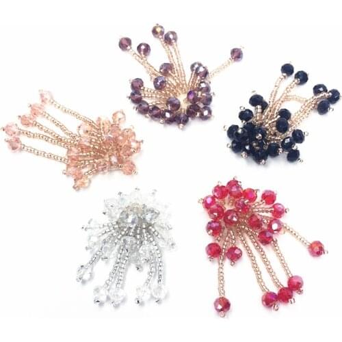 10piece Handmade beading, flowers, tassels, hair accessories, brooches, shoes, flower bags, diy crystal decoration