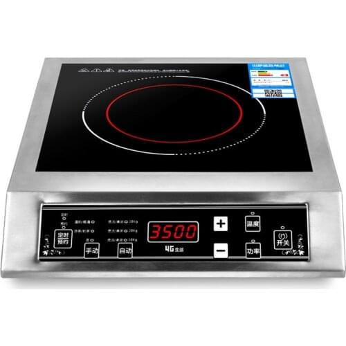 3500W Home High Power Induction Cooker Commercial Flat Desktop Button Stainless Steel Soup Stir-fry