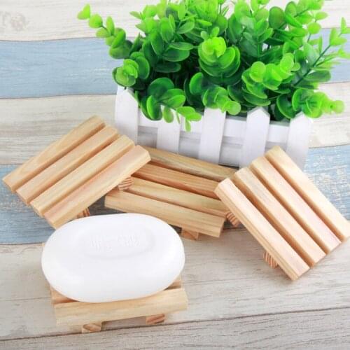 Dry Soap Holder Natural Wooden Soap Dish Natural Pine Shower Plate Wash Soap Bathroom Hardware