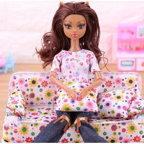Children Toy Monster Long Hair Doll Head Plastics DIY 13cm / 5.1in Doll Accessories Gift Handmade Fashion Wig Beautiful