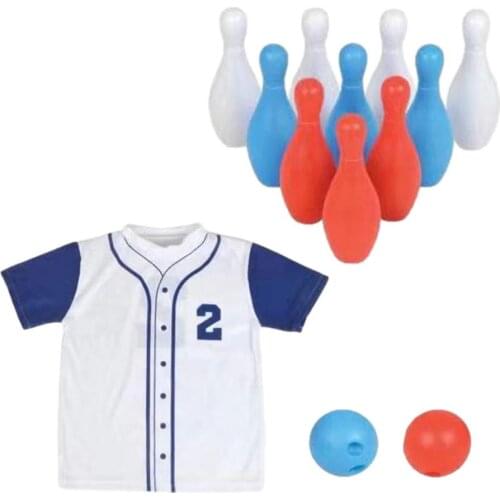 Kids Bowling Set Bowling Kit Parent-Child Interactive Toys Childrens Bowls Uniforms Outdoor Activities Sports Toys Kids Gifts