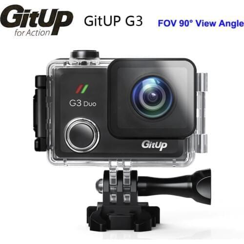 Gitup G3 Duo 90 Degree Lens Action Camera 2K 12MP 2160P Sport Action Camera 2.0" Touch LCD Screen GYRO Optional GPS Slave Camera