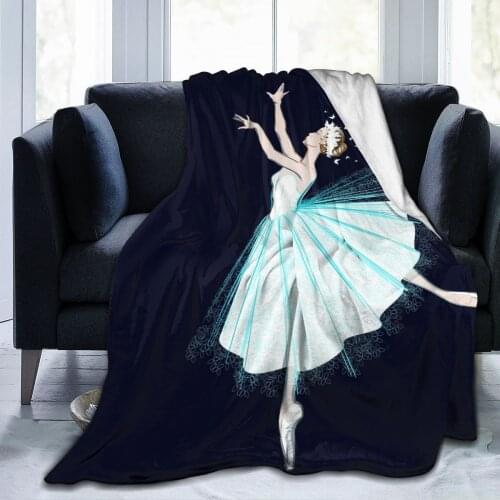 Flannel Blanket Ballerina Dress Wreath Of Butterflies Soft Thin Fleece Blanket Bedspread Cover for Bed Sofa Home Decor Dropship