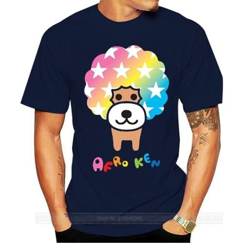 Cotton tshirt men summer fashion t-shirt euro size Afro Ken T-Shirt Japanese Anime TeeRainbow Afro Dog Shirt