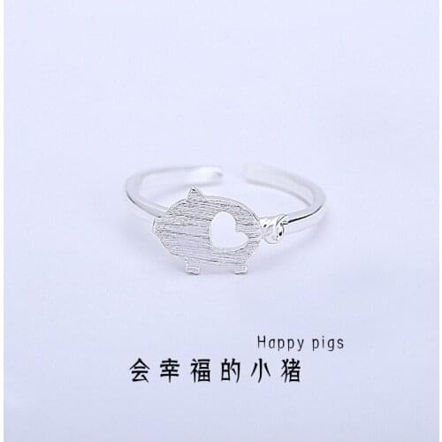 Original Design Bohemian Retro Pig Ring For Women Fashion Open Finger Rings Female Boho Jewelry