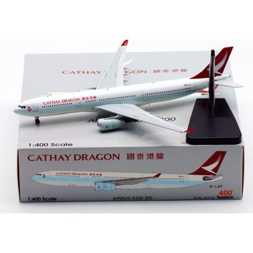 1:400 Alloy Collectible Plane Gift Aviation AV4102 Cathay Dragon Airbus A330-300 Diecast Aircraft Jet Model B-LBF With Stand