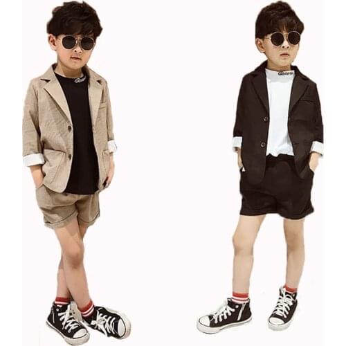 Childrens Clothing Set 2019 Spring Boys And Girls Shorts Casual Blazer 2pcs Outfits Kids Fashion Clothes