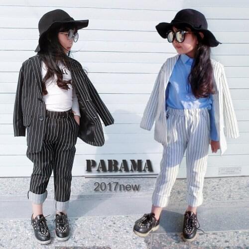 Baby Girls Jacket +Pants 2Pcs Formal Clothing Set Kids Birthday Party Wedding Suit Korea Children Performance Evening Dress