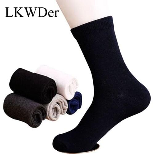 LKWDer 2020 Mens Cotton Socks New Styles 5pairs/lot Black Business Men Socks Breathable Autumn Winter for Male Calcetines Meias