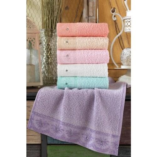 Premium lacy laced 6 pieces towel set 100 cotton kitchen towel dish cloth