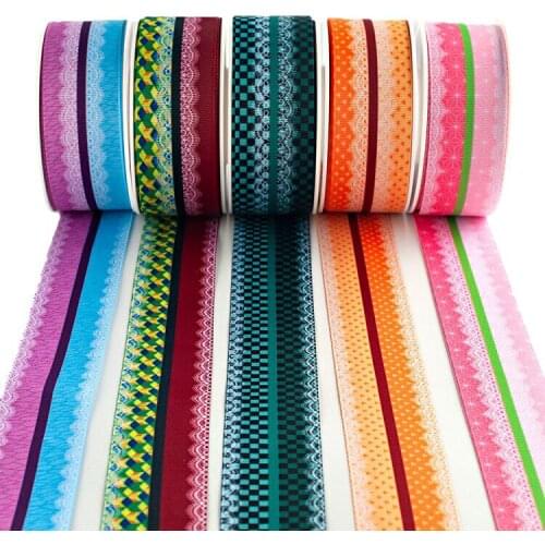 New Sales Double Side Printed Japan Kimetsu No Yaiba Anime Background Grosgrain/Satin Ribbon 10 Yards