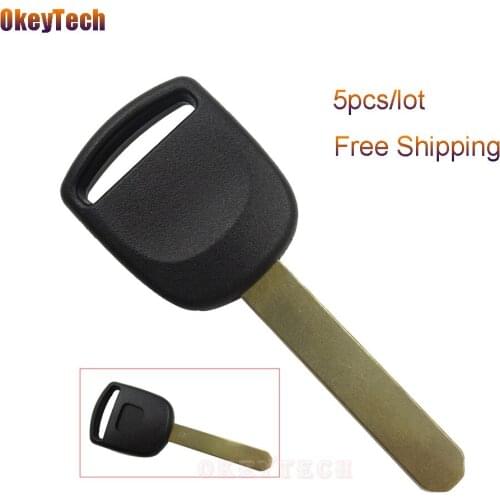 OkeyTech 5pcs/lot For Honda CR-V XR-V Accord Civic Jade Uncut Blade Replacement Remote Car Ignition Transponder Key Shell Case