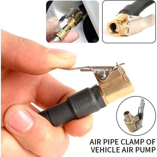 1PC Car Truck Brass Air Pump Chuck Tyre Valve Pump Valve Clip Clip Clamp Connector Nozzle Adapter Fast Conversion Head Clip Type