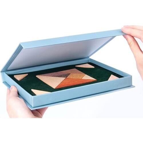 Seven-Piece Puzzle, Multipurpose Magnetic Seven-Piece Puzzle Wooden Jigsaw Training Aid for Kids