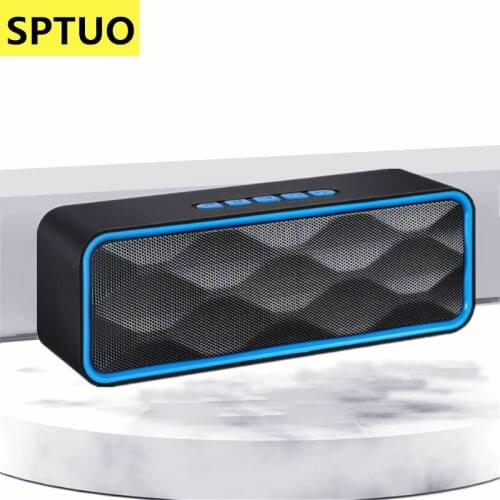 Portable bluetooth speaker TWS 360° Stereo Sound wireless bluetooth 5.0 speaker Long Play time FM TF AUX outdoor speaker