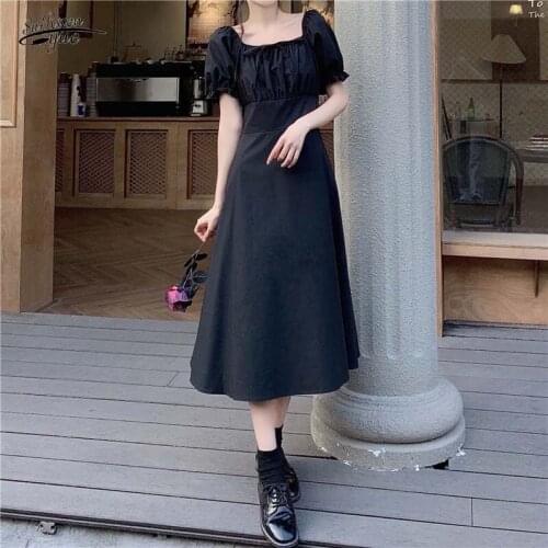 Holiday Slim Dress Party Fashion Beading Elegant Long Skirt Summer New Style Retro Black Dress Womens Party Collar Bowknot15695
