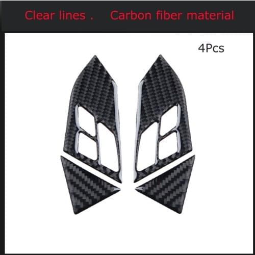 Car Steering Wheel Decoration Supplies for BMW Old 5 Series E60 520 525li Car Carbon Fiber Button Frame Accessories