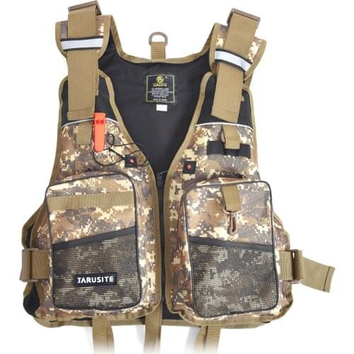 Fishing Jacket Vest Fly Fishing Vest Outdoor Fishing Jacket Vest Pack with Removable Padding for Camping Hiking Hunting Fishing