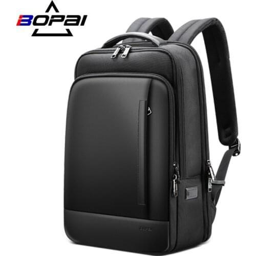 BOPAI Backpack Men Business Large Laptop Back Pack For Teenagers Waterproof Schoolbag Male Travel Bookbag 15.6 Inch Computer Bag
