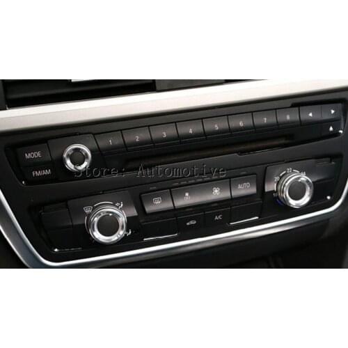 Silver Inner Air Condition Button Cover Trim For BMW X5 E70 2009-2013 3pcs