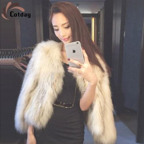 Cotday 2021 New Autumn Winter Mink Hair Small Fragrance Stitching Plush Coat England Style Women Fur Short Coat Thin Faux Fur