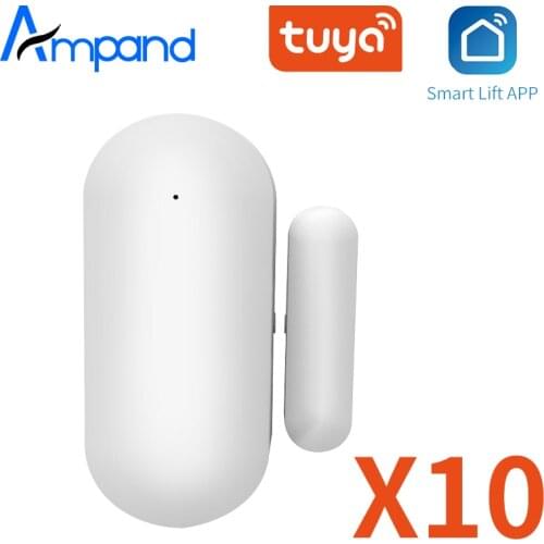 10PCS Tuya Smart Wifi Door/Window Sensor Detector Alarm Smart life APP Notification Alert Work with Alexa Google Home Wholesale
