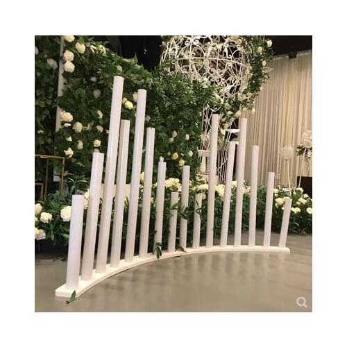 Wedding props variable arc ornaments T stage guide stage background decoration S-shaped PVC line spectrum round fence