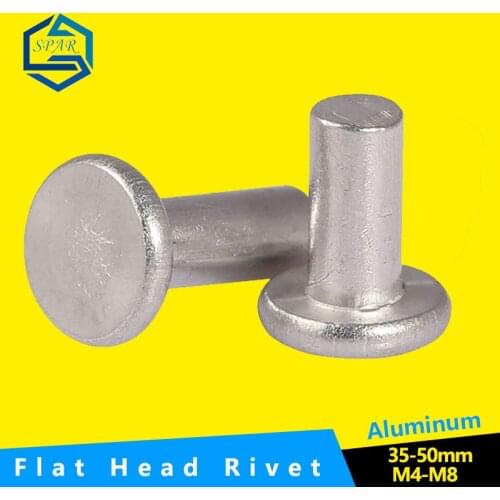 Solid Rivets AL Knock Flat Head Rivet GB109 M4 M5 M6 M8 Aluminium
