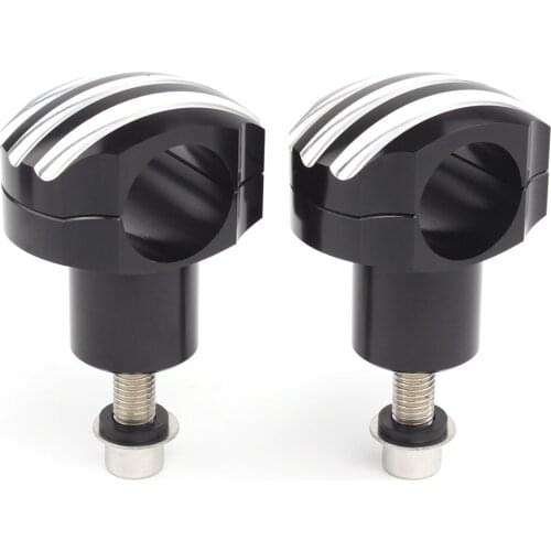 Universal 1" 25mm Round Handlebar Riser Mounts Clamp Motorcycle For Harley Sportster Iron XL 883 1200 883N Aluminum