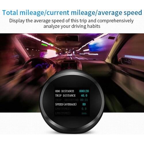2-in-1 Universal HUD Display 1.6inch Screen + Auto Diagnostic Scanner Dashboard Displays Speed Projector Code Reader