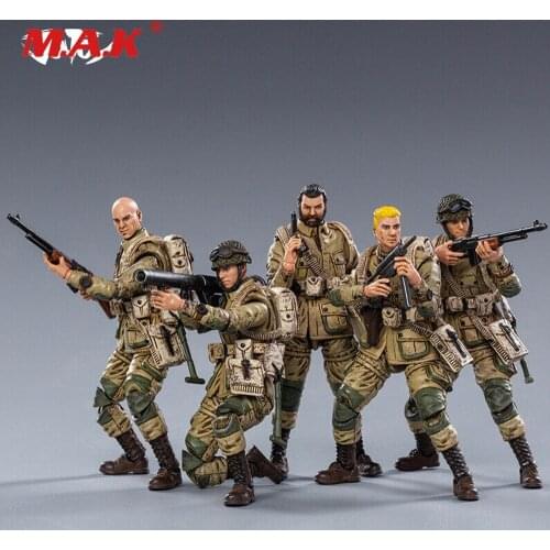 In Stock JT0715 1/18 5Pcs Soldier JOYTOY US Airborne Division of WW II Action Figure Set