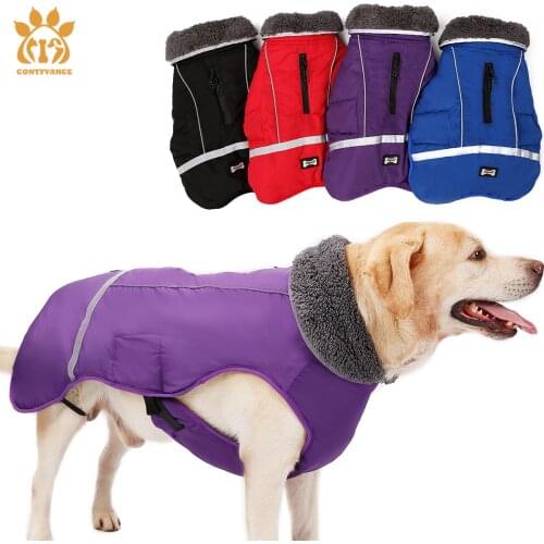 Thicken Autumn and Winter Jacket Pet Dog Vest Durable Big Dog Warm Clothing Multifunction Reflective & Water-Resistant & Warm