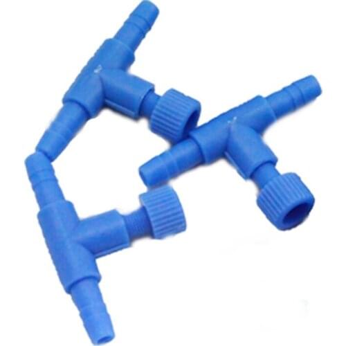 10 Pcs T-Shaped Aquarium Air Pump Control Valve Tee Connector Aeration Pump 2 Way Air Line Regulator Connector for Pump
