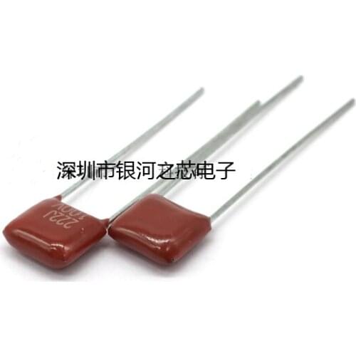 100PCS CBB film capacitor CL21XV metalized capacitor 222J100V 2.2NF 0.0022UF foot pitch 5MM